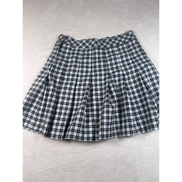 H&M Dresses & Skirts - H&M Skirt Womens 6 Blue Plaid Pleated Mini Snap Waist Preppy Schoolgirl Casual